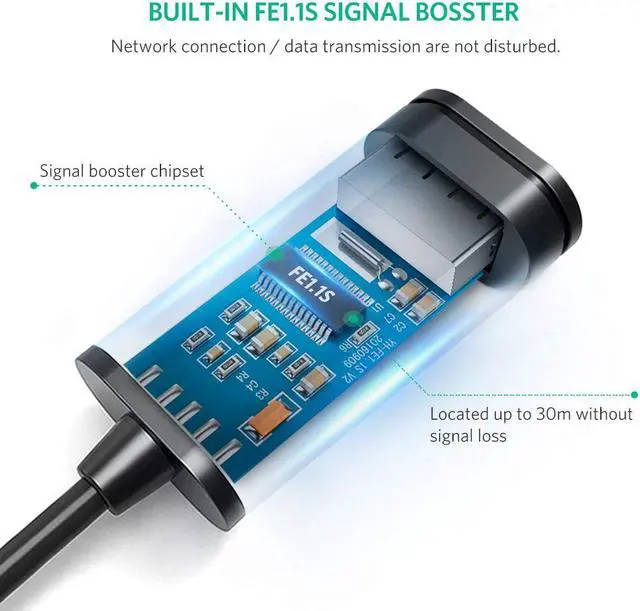 Alt view image 4 of 7 - ESTONE USB 2.0 Extension cable Extender Cord - A Male to A Female with Gold-Plated Connector for Printer, HTC Vive, Keyboard, Game Console, USB Headset, Loudspeaker, scanners, Security Camera 30 Feet