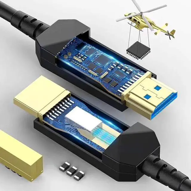 Alt view image 4 of 7 - ESTONE Fiber HDMI Cable , 4K@60Hz 18.2Gbps High Speed HDMI Fiber Optic Cable HDMI 2.0b Fiber Optic Cable ARC, HDCP2.2, 3D, Subsampling 4:4:4/4:2:2/4:2:0 Slim and Flexible HDMI  - 66ft(20meters)