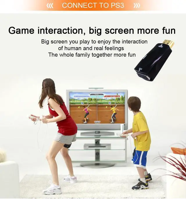 Alt view image 7 of 8 - ESTONE HDMI to VGA Video Adapter Converter, Gold-Plated 1080P HDMI to VGA Adapter Converter for Computer, Desktop, Laptop, PC, Monitor, Projector, HDTV, Raspberry Pi, Roku, Xbox and More - White