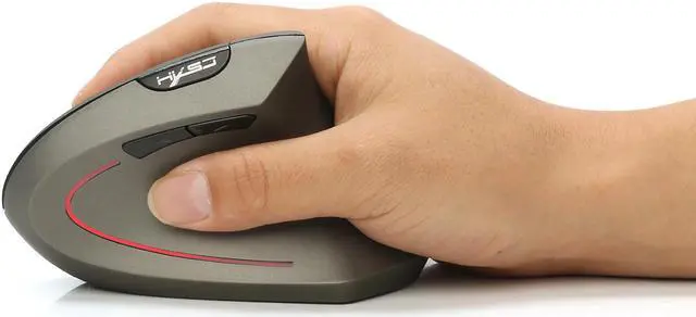 Alt view image 7 of 8 - HXSJ Wireless Mouse Optical 2.4G Mouse Ergonomics 800/1600/2400Dpi Wrist Treatment Vertical Mouse For PC Laptop Desktop- Gray
