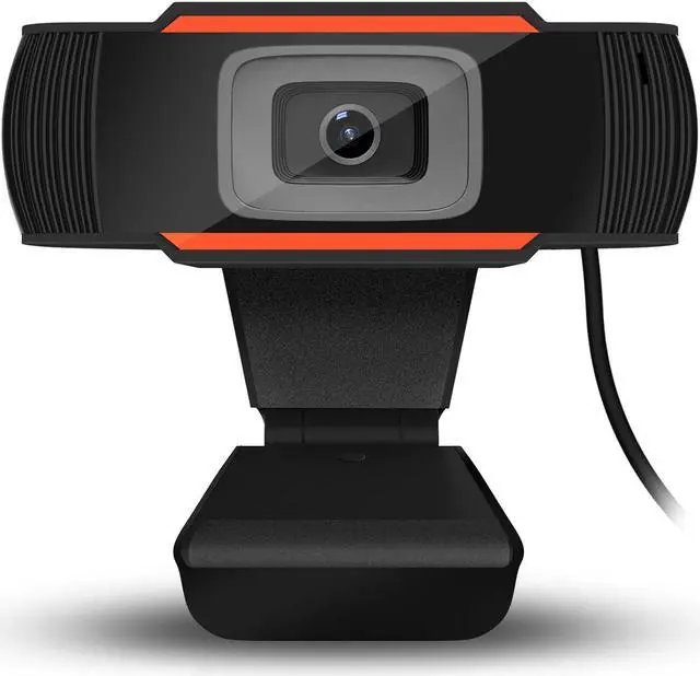 Alt view image 2 of 7 - HXSJ  USB Web Camera 480P PC Camera USB HD Webcam Video Record with Microphone for Laptop Skype MSN- Orange