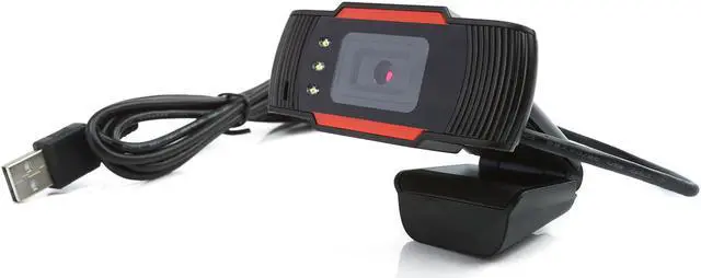Alt view image 4 of 7 - HXSJ 3LED HD Webcam 640X480 12.0M-Pixel PC Camera  Rotatable Monitoring Home Video Camera with Absorption Microphone MIC for Skype for Android TV Rotatable Computer Camera USB Web Cam