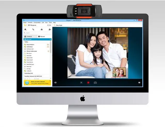Alt view image 6 of 7 - HXSJ 3LED HD Webcam 640X480 12.0M-Pixel PC Camera  Rotatable Monitoring Home Video Camera with Absorption Microphone MIC for Skype for Android TV Rotatable Computer Camera USB Web Cam