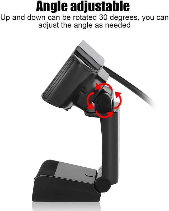 Alt view image 5 of 7 - HXSJ Computer Camera Webcams support 480P Video with Microphone 3 LED night vision for PC, Desktop or Laptop 360 degree rotation