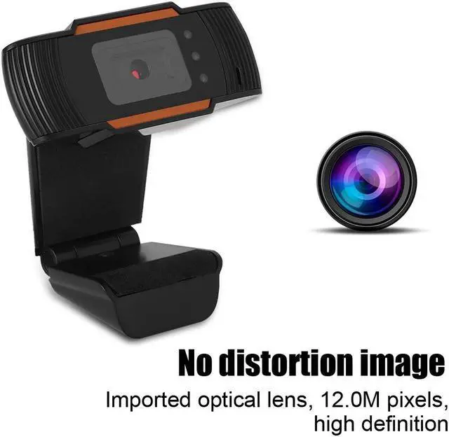 Alt view image 5 of 7 - HXSJ HD 480P USB Webcam Rotatable PC Computer Camera Video Calling and Recording with Noise-canceling Mic Clip on Style 3 LED For Skype Computer Notebook Laptop PC