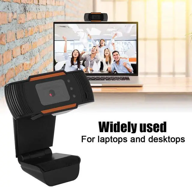 Alt view image 6 of 7 - HXSJ HD 480P USB Webcam Rotatable PC Computer Camera Video Calling and Recording with Noise-canceling Mic Clip on Style 3 LED For Skype Computer Notebook Laptop PC