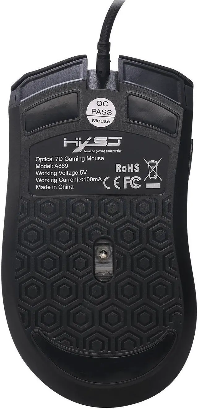 Alt view image 4 of 8 - HXSJ A869 USB Wired 3200DPI 7 Button 7 Color LED Optical Computer Player Gaming Mouse