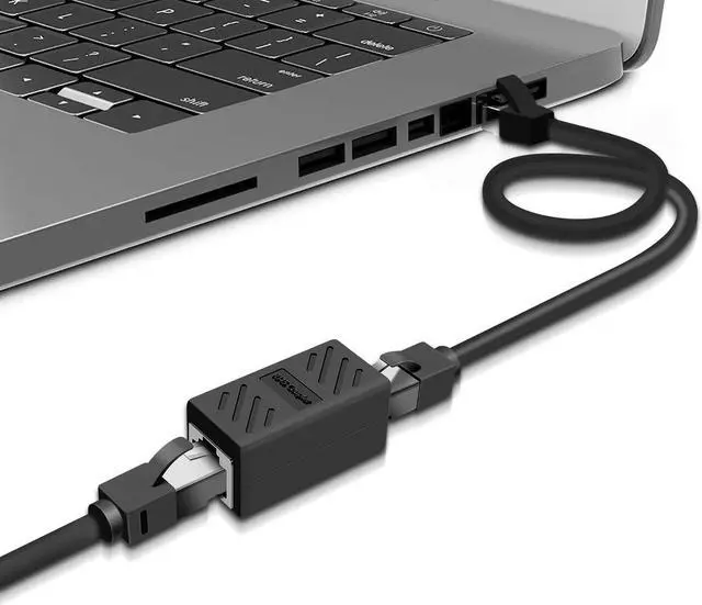 Alt view image 2 of 8 - ESTONE RJ45 Coupler, Network Coupler, Ethernet Connectors, Hielded in-Line Coupler for Cat7/Cat6/Cat5e/Cat5 Ethernet Cable Extender Connector - Female to Female (Black-2 Pack)