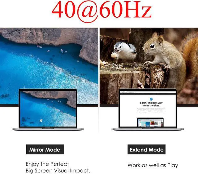 Alt view image 7 of 8 - ESTONE USB C to HDMI Cable Adapter, 4K@60Hz Cable Adapter(Thunderbolt 3 Compatible) for iPad Pro,MacBook Pro 2018 iMac, ChromeBook Pixel, Galaxy S9 Note9 S8 Surface Book hdmi USB-c , 7ft/1.8M, Black