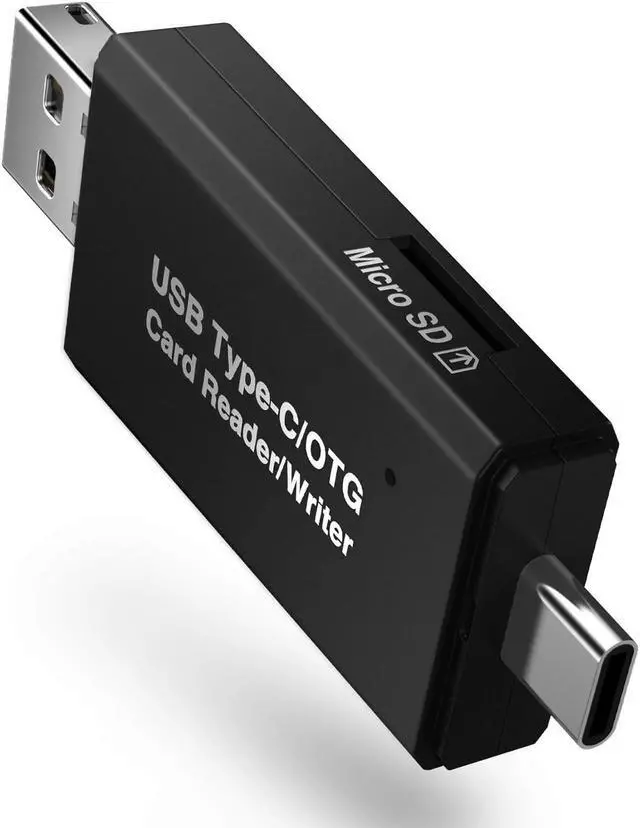 Alt view image 2 of 6 - ESTONE SD Card Reader, 3 in 1 USB 3.0/Type C/Micro-USB  Card Reader - SD, Micro SD, SDXC, SDHC, Micro SDHC, Micro SDXC Memory Card Reader for MacBook PC Tablets Smartphones with OTG Function