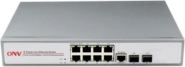 Main image of 10-port Gigabit Managed PoE Switch RJ45 Ethernet/Console Port Gigabit SFP Slots