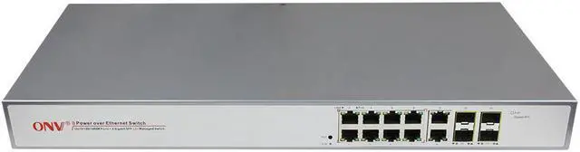 Main image of 130W 14-Port Gigabit Managed PoE Switch 10/100/1000M PoE RJ45 Gigabit SFP ports  ONV-POE33148PFM-at