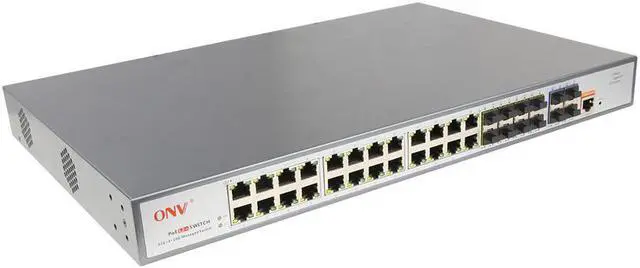 Alt view image 2 of 4 - 36 port 10G Managed L2+ Core PoE Switch 10/100/1000M PoE RJ45/Gigabit SFP ports ONV-POE36036PFM