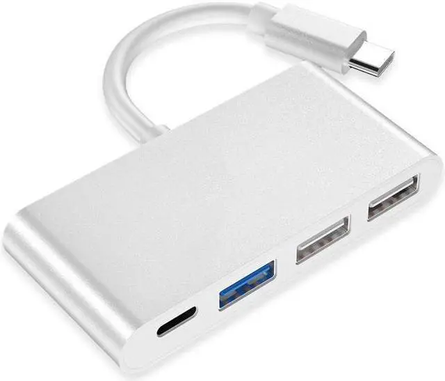 Alt view image 3 of 7 - 4 Port Type-C to USB2.0 USB3.0 Hub OTG PD Charging 10Gbps Adapter for Macbook