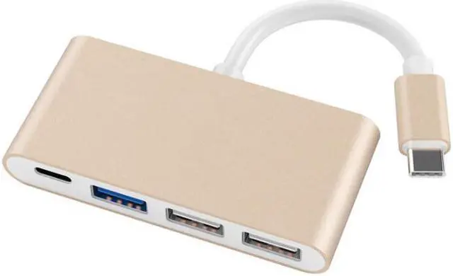 Alt view image 2 of 7 - 4 Port Type-C to USB2.0 USB3.0 Hub OTG PD Charging 10Gbps Adapter for Macbook