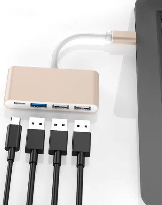 Main image of 4 Port Type-C to USB2.0 USB3.0 Hub OTG PD Charging 10Gbps Adapter for Macbook