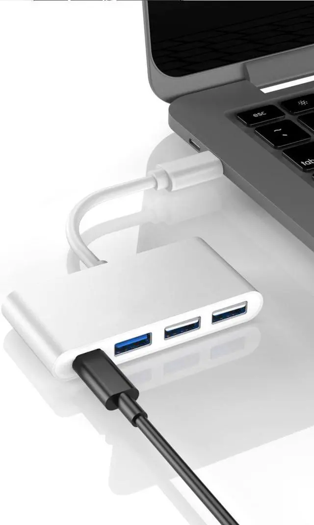 Alt view image 6 of 7 - 4 Port Type-C to USB2.0 USB3.0 Hub OTG PD Charging 10Gbps Adapter for Macbook