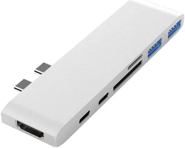 Main image of Double Type-C Adapters To HDMI USB3.0 PD SD/TF Hubs for 4K Projector USB Flash