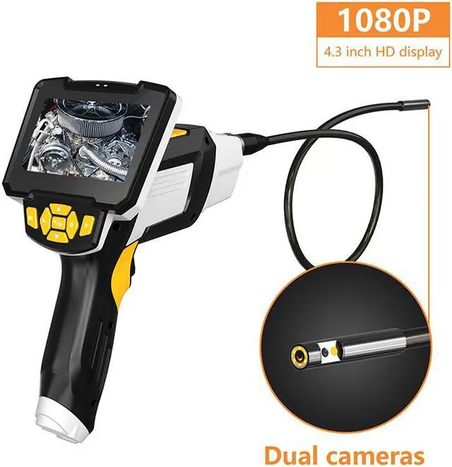 Main image of Inskam112-2 5M Gun style Dual-lens Borescope HD 1080P 4.3-inch HD display Dual-cameras + IP67 Waterproof  for Car Sewer Air Conditioner Mechanical Maintenance-5M