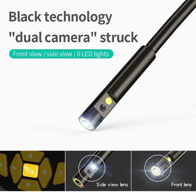 Alt view image 5 of 6 - Inskam112-2 5M Gun style Dual-lens Borescope HD 1080P 4.3-inch HD display Dual-cameras + IP67 Waterproof  for Car Sewer Air Conditioner Mechanical Maintenance-5M