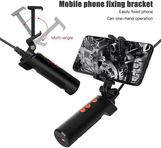 Alt view image 3 of 7 - F280-8mm-10m Handle WIFI Endoscope Camera Dual Camera Lens 1080P 10M IP68 Waterproof Hard Wire 8mm 9 LED Borescope Camera For Android IOS