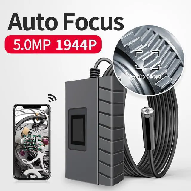 Main image of 109-11.5mm-10m Upgrade 5.0MP 1944P HD WiFi Borescope Semi-Rigid Hard Wire Inspection Camera with Auto Focus HD Snake Camera for Android and iOS Tablet