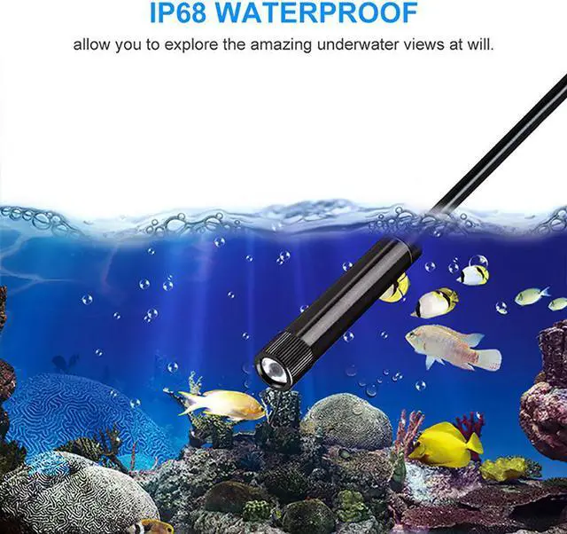 Alt view image 3 of 7 - 109-11.5mm-1m Upgrade 5.0MP HD WiFi Borescope Semi-Rigid Hard Wire Inspection Camera with Auto Focus HD Snake  Camera for Android and iOS Tablet