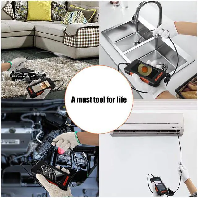 Alt view image 7 of 7 - P40-3.9mm-2m  HD1080P 3.9MM Lens Screen Inspection Endoscope Camera 2600mAh IP67 Waterproof Borescope 4.3 inch IPS Screen Car Monitor 6LED