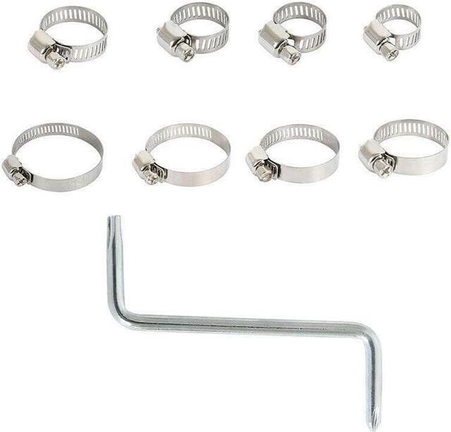 Alt view image 2 of 7 - Screw Tool Kit Stainless Steel 304 80PCS 8-44mm Adjustable Hose Clamp Crimping