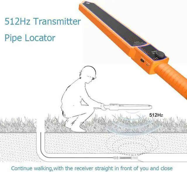 Alt view image 4 of 7 - VisiPower  Sewer Drain Pipe Pipeline Inspection Locator Camera with 7" Monitor, Auto Self Leveling + 512HZ Pipe Locator, 22MM IP68 HD Camera for Blocked draining plumbing Cable length 20m/65ft