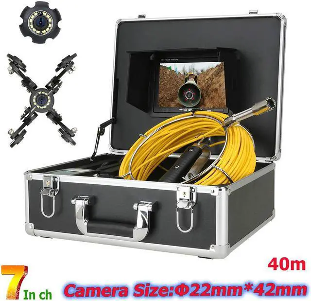 Main image of VisiPower Draining plumbing Wire inspection 7" Monitor Pipe Inspection Video Camera,IP68 HD Drain Sewer Pipeline Industrial Endoscope Borescope with 12PCS LED Lights,Cable Length 40m/131ft