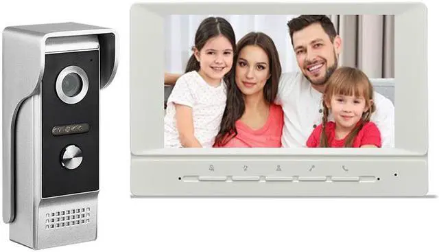 Alt view image 2 of 7 - 7inch colour TFT-LCD  Night vision  indoor  Intercom Monitor  unlock Doorbell  outdoor 700CMOS Super backlight compensation Camera