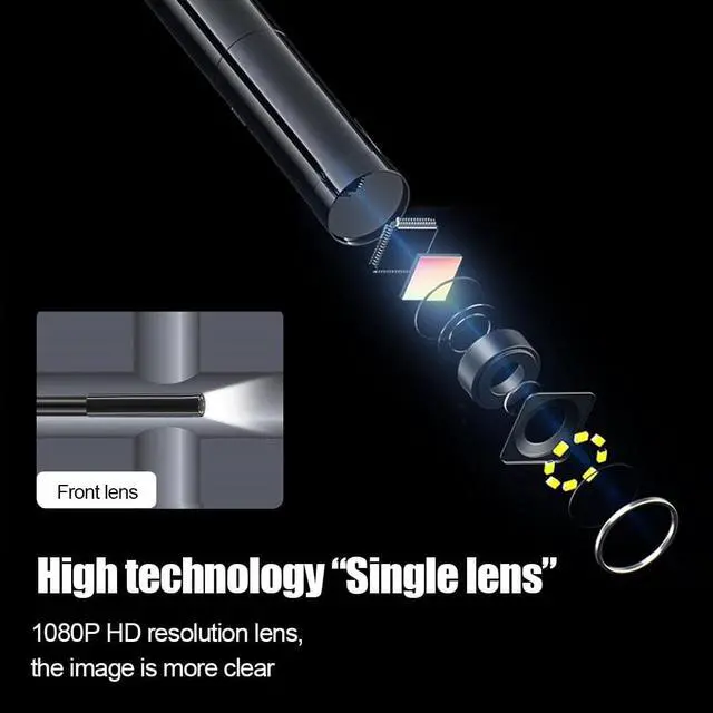 Alt view image 4 of 7 - VisiPower Wifi Single Lens For Car Repair Home Appliance Maintenance Wall Struture Sewer Inspection/4.3'' IPS Screen Endoscope 8MM Digital Pipe Borescope/IP67 Waterproof Cable Length 2m/6.5ft Camera - OEM