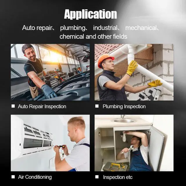 Alt view image 7 of 7 - VisiPowe Triple Lens For Car Repair Home Appliance Maintenance struture Sewer Inspection 4.3'' IPS Screen Industrial Endoscope HD1080P+6pcs Leds Pipe Wifi Borescope IP67 Cable Length 10m/32.8ft Camera
