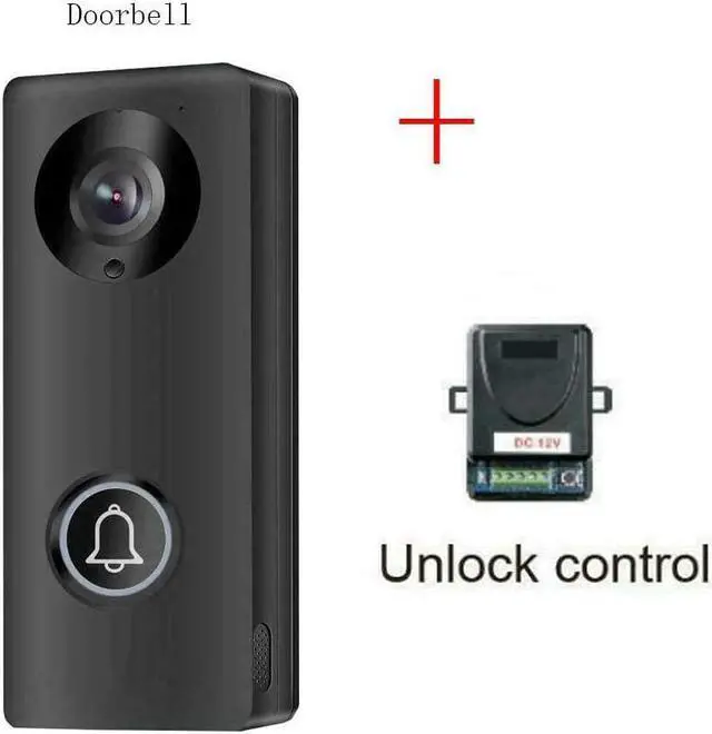 Main image of Smart WiFi Video Doorbell 2MP IR Motion Detection with Indoor Chime Remote Unlock Control Accessories Door Phone Doorbell Intercom for Android iOS Smartphone (Remote Control) UNLOCK CONTROL
