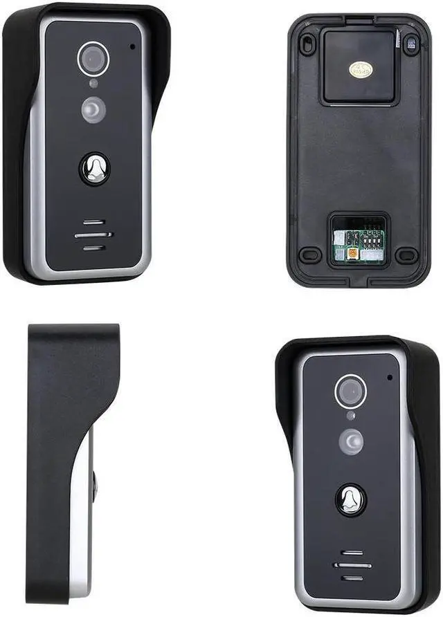 Alt view image 3 of 7 - 7 Inch Wired WIFI Doorbell Monitor BUS 2 Wire Video Door Phone Intercom systems with HD 1000TVL Camera Night Vision,Support Remote APP unlocking,Recording,  1 doorbell + 2 monitor