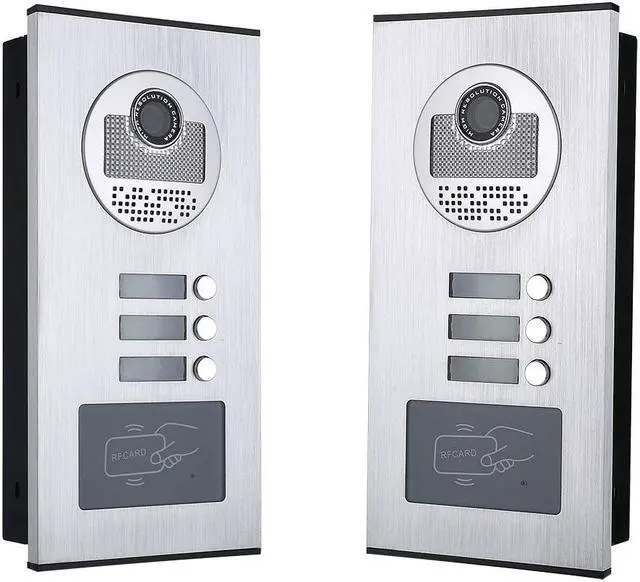 Alt view image 2 of 7 - Wired WIFI 7 Inch Doorbell Monitor BUS 2 Wire Video Door Phone Intercom systems Kit for home 3 Units Apartment  Night Vision  Support Remote APP 3 Monitors +1 Camera