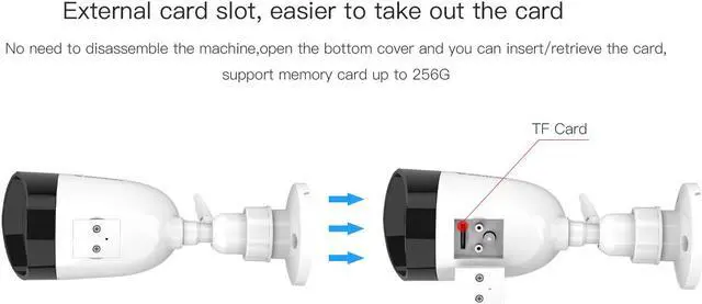 Alt view image 6 of 7 - 3MP wireless WiFi 1080p Night vision H264 Remote monitoring, rainproof and dustproof 2.4GHz WIFI + RJ45 cloud storage IP Camera