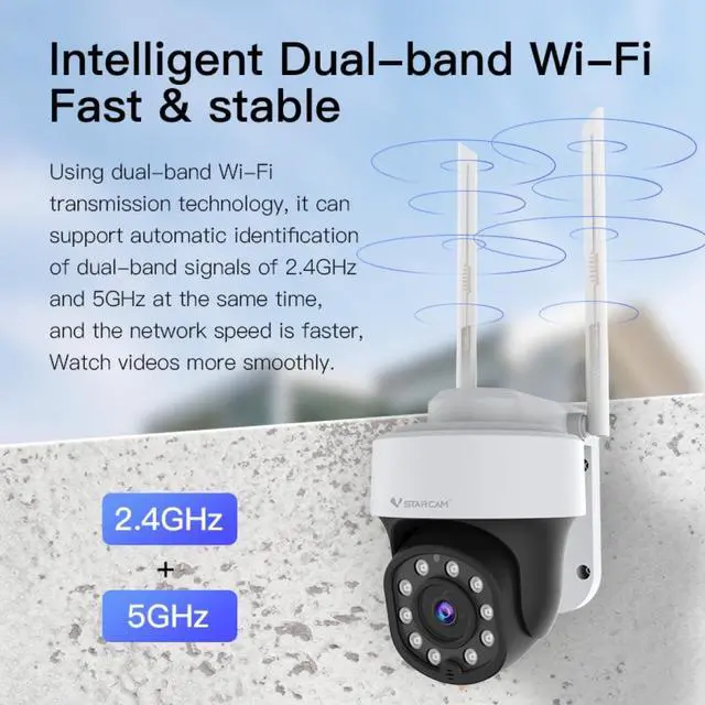 Main image of Vstarcam Cruise 4MP 2.4G 5G Wifi IP Camera Outdoor Human Detection Video Surveillance 2-Way Audio Color Night Vision Dual-antenna Security Camera AI Humanoid Tracking