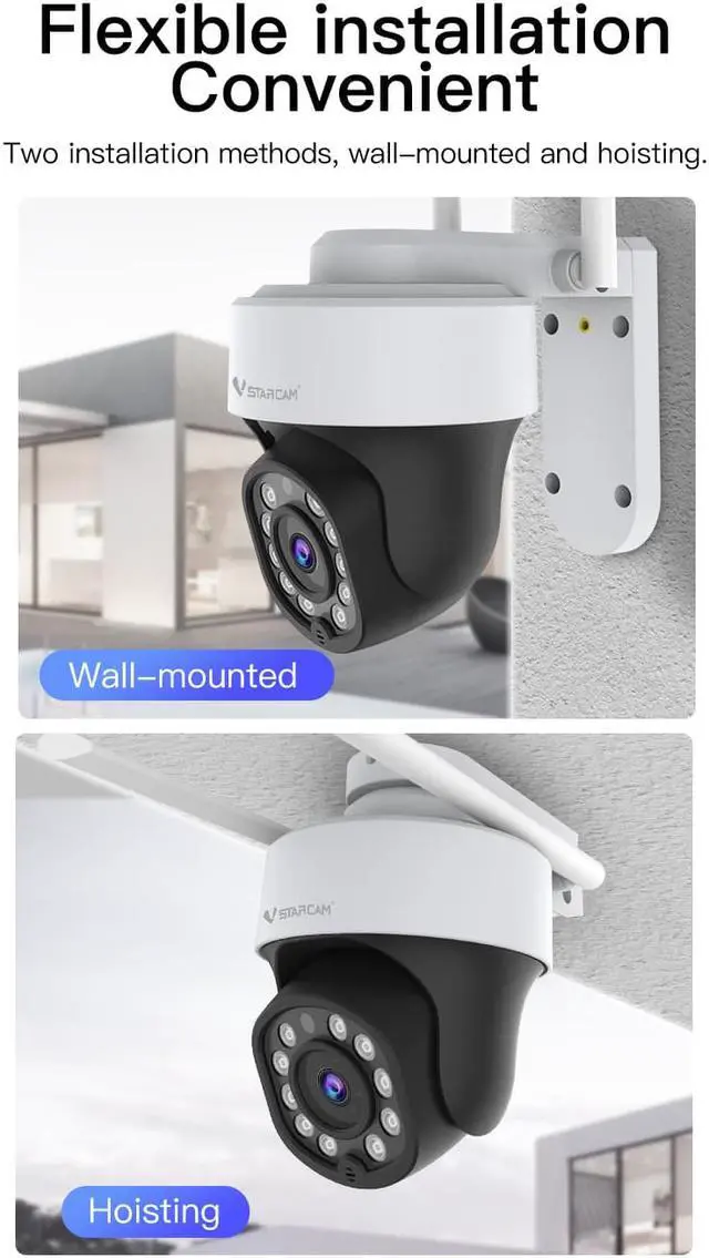 Alt view image 3 of 4 - Vstarcam Cruise 4MP 2.4G 5G Wifi IP Camera Outdoor Human Detection Video Surveillance 2-Way Audio Color Night Vision Dual-antenna Security Camera AI Humanoid Tracking