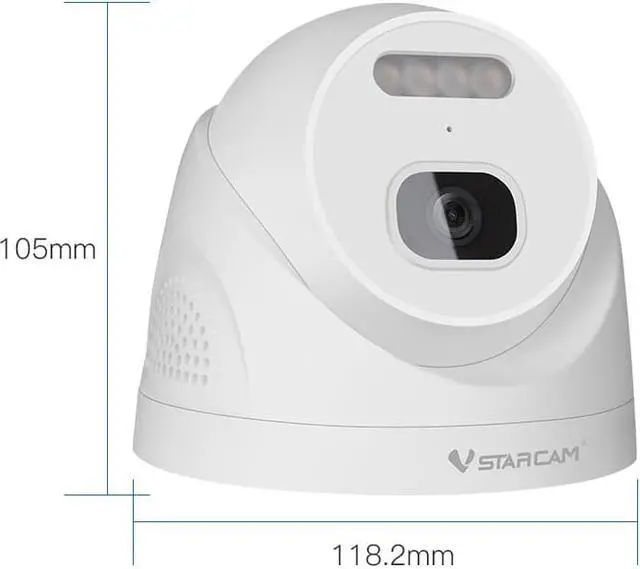 Alt view image 5 of 6 - CS880 Smart Full color Dual light sources 3MP HD Smoke Sound Decetion IP Camera