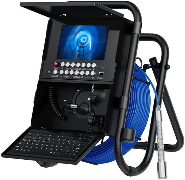 Alt view image 6 of 14 - VisiPower Waterproof Meter Counter DVR Drain Sewer Inspection Video Camera video Endoscope Camera Borescope camera with and Self-Leveling 512HZ Locator Cable Length 30m/98ft