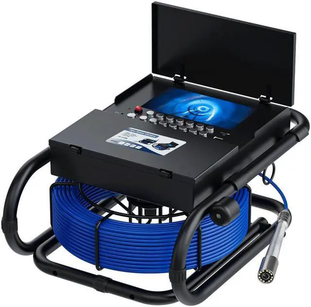 Alt view image 6 of 7 - 50M Waterproof Meter Counter DVR Drain Sewer Inspection Video Camera video Endoscope Camera Borescope camera with and Self-Leveling 512HZ Locator