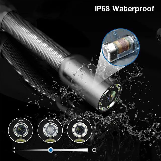 Alt view image 3 of 7 - VisiPower 4.3" Screen Drain Sewer Pipe Pipeline Camera Plumbing  Endoscope Video Recording Camera for Water supply pipelines, air conditioning pipeline, pipeline vacuum systems, Cable Length 10m/32ft