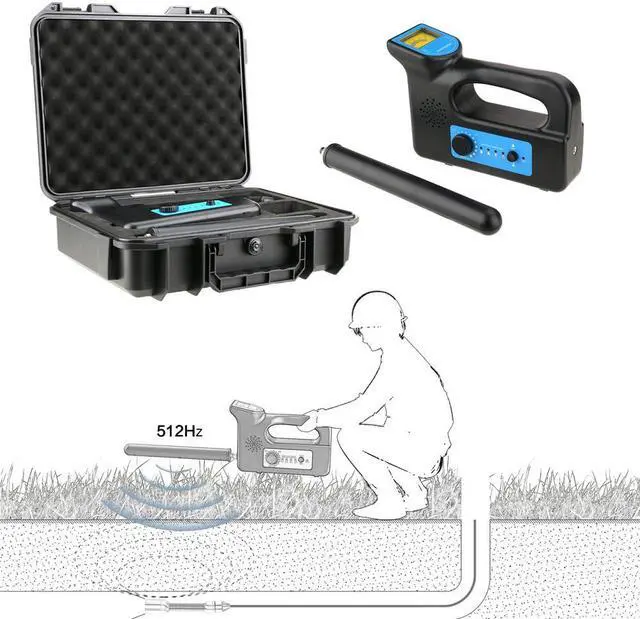 Alt view image 7 of 7 - 512HZ Locator Receiver for Sewer Drain Pipe Pipeline Endoscope Inspection Camera Head, sond transmits a 512Hz signal that locator, allowing you to pinpoint the transmittersposition underground
