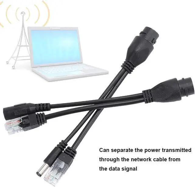 Alt view image 2 of 7 - 5PCS PoE Injector POE Splitter Kit DC12V Adapter Cable Standard Network for Surveillance Camera CCTV IP Camera