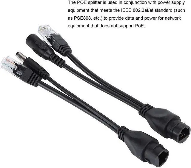 Alt view image 6 of 7 - 5PCS PoE Injector POE Splitter Kit DC12V Adapter Cable Standard Network for Surveillance Camera CCTV IP Camera