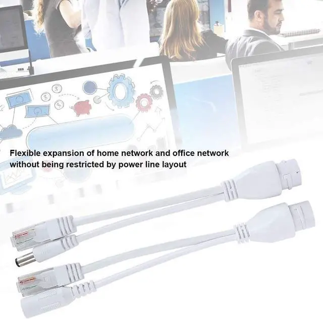 Alt view image 4 of 6 - 5PCS PoE Injector POE Splitter Kit DC12V Adapter Cable Standard Network for Surveillance Camera CCTV IP Camera White
