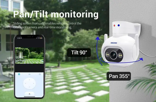 Alt view image 6 of 7 - 4MP WIFI Rotated Pan 355° / Tilt 90° Sound/Light Alarm Dual-light Full Color night vision 10X zoom IP Camera humanoid detection & tracking intelligent 2-way audio indoor Security Surveillance Camera