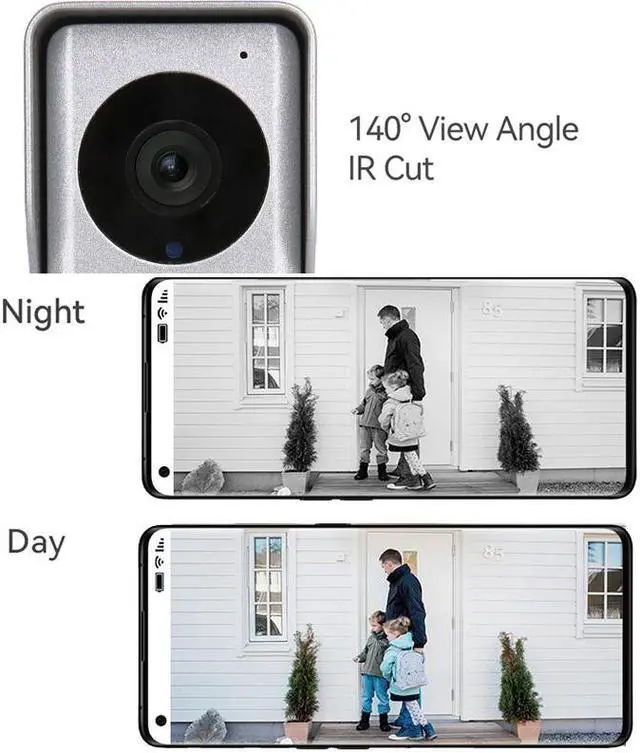 Alt view image 6 of 7 - 7" Screen 1080P 2MP HD Wired WiFi Video Doorbell Intercom System, Remote Phone Tuya APP Control, Support Phone unlock, Video Recording, 2-Way Audio, Motion Detection, IR Camera, 1 doorbell + 1 monitor